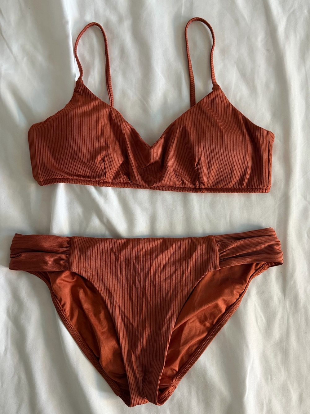 PINK Victorias Secret - Bikini Set - Top Bottom - Orange - Medium - Large